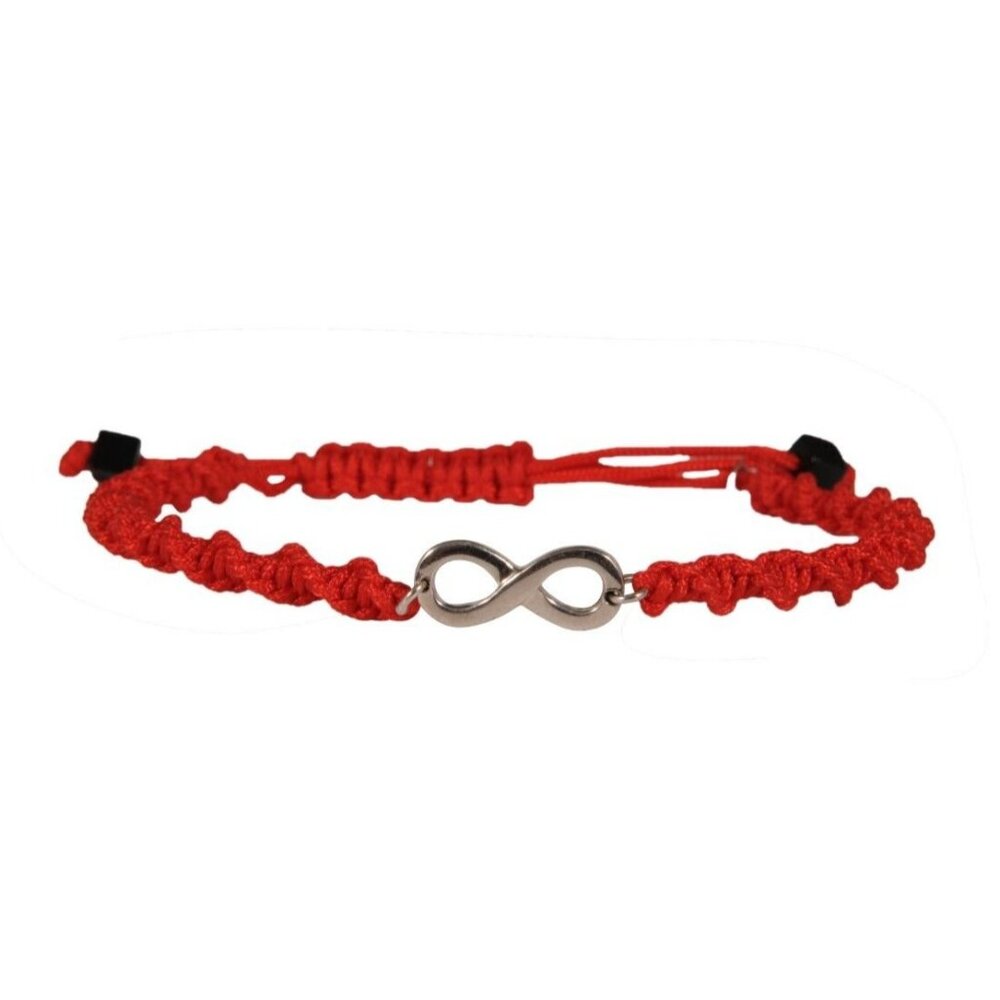 Tateossian London Rope Bracelet Red Silver Infinity Black Square Tie Wristlet